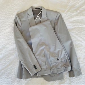 H&M Grey Cotton Suit (Jacket and Pants)